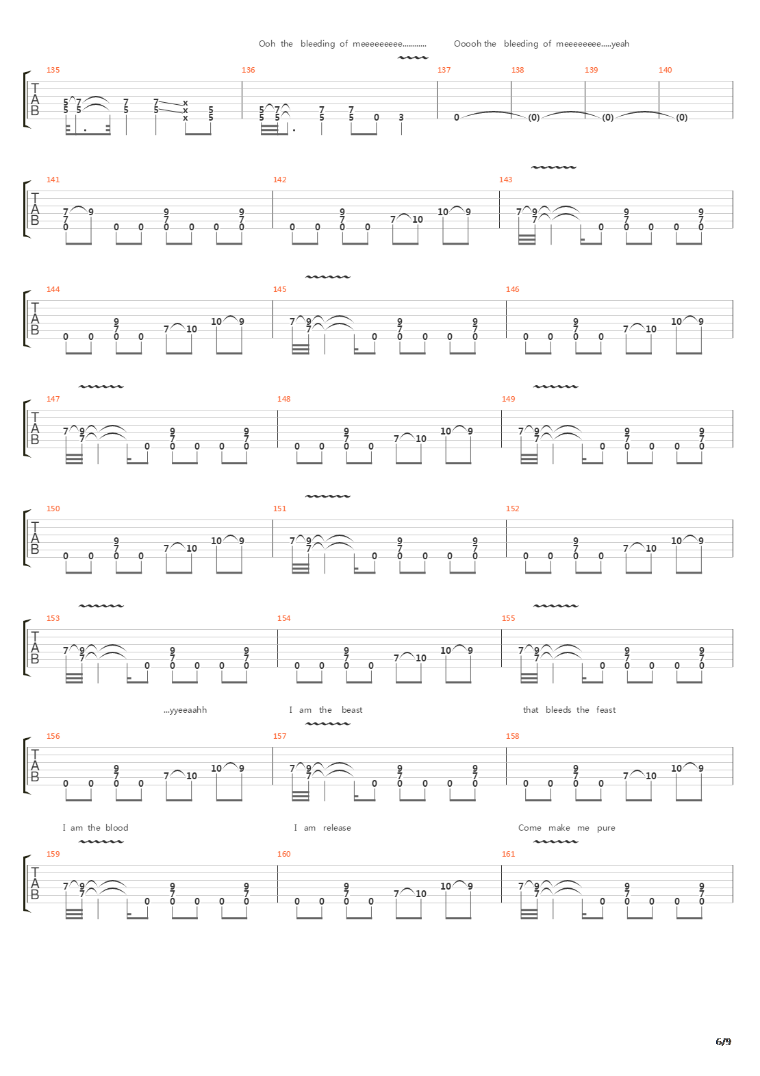 Bleeding Me吉他谱