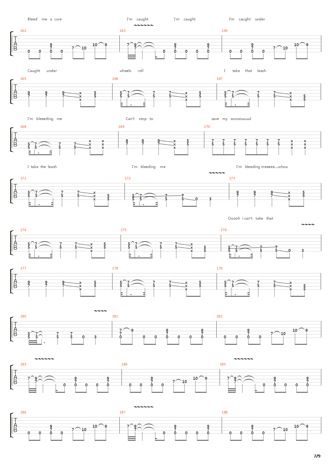 Bleeding Me吉他谱