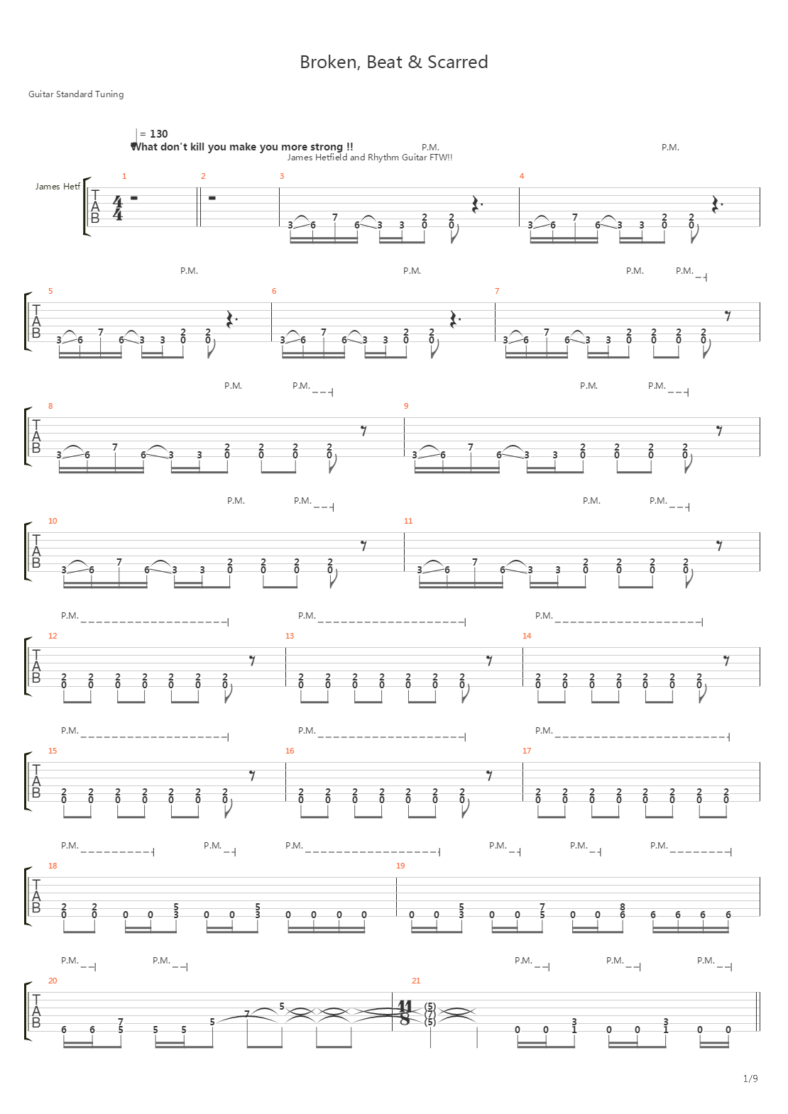 Broken, Beat And Scarred吉他谱