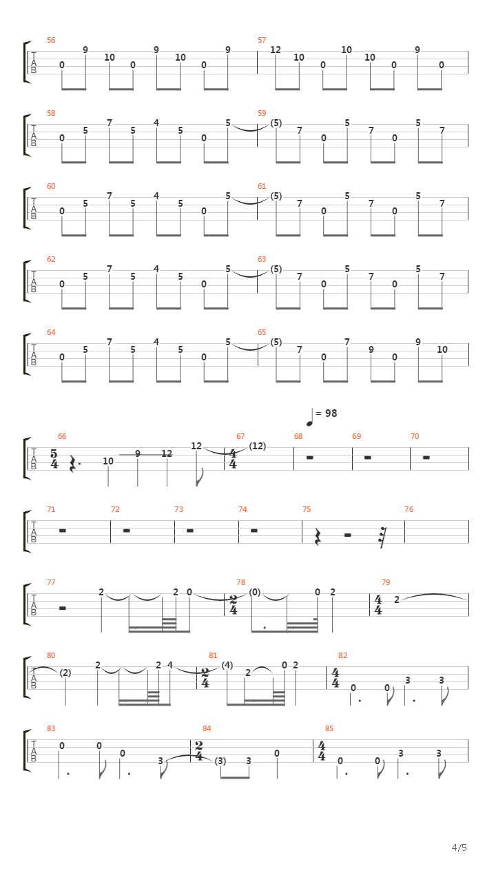 Cunning Stunts Bass Guitar Doodle吉他谱