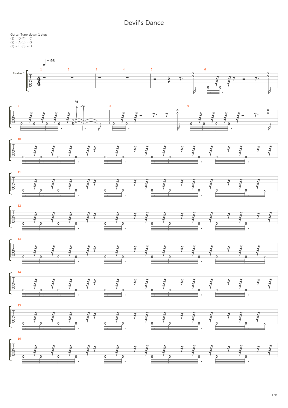 Devil's Dance吉他谱