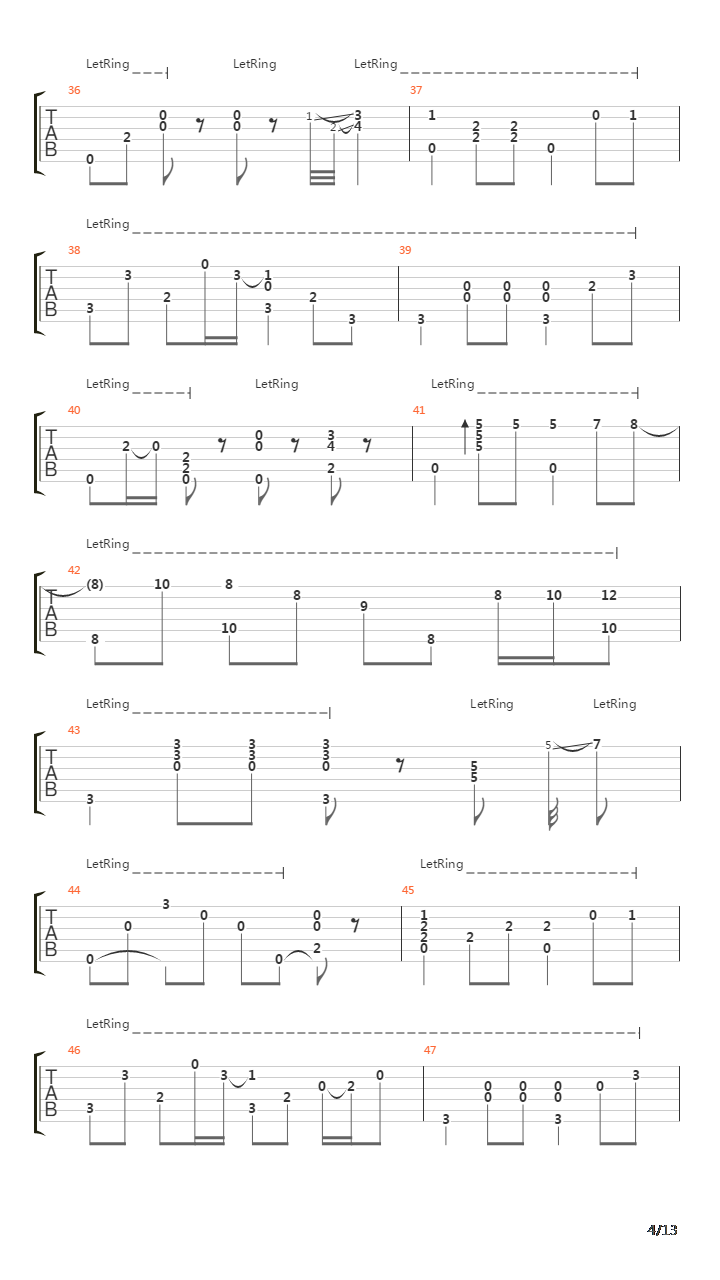 Fade To Black (Fingerstyle)吉他谱