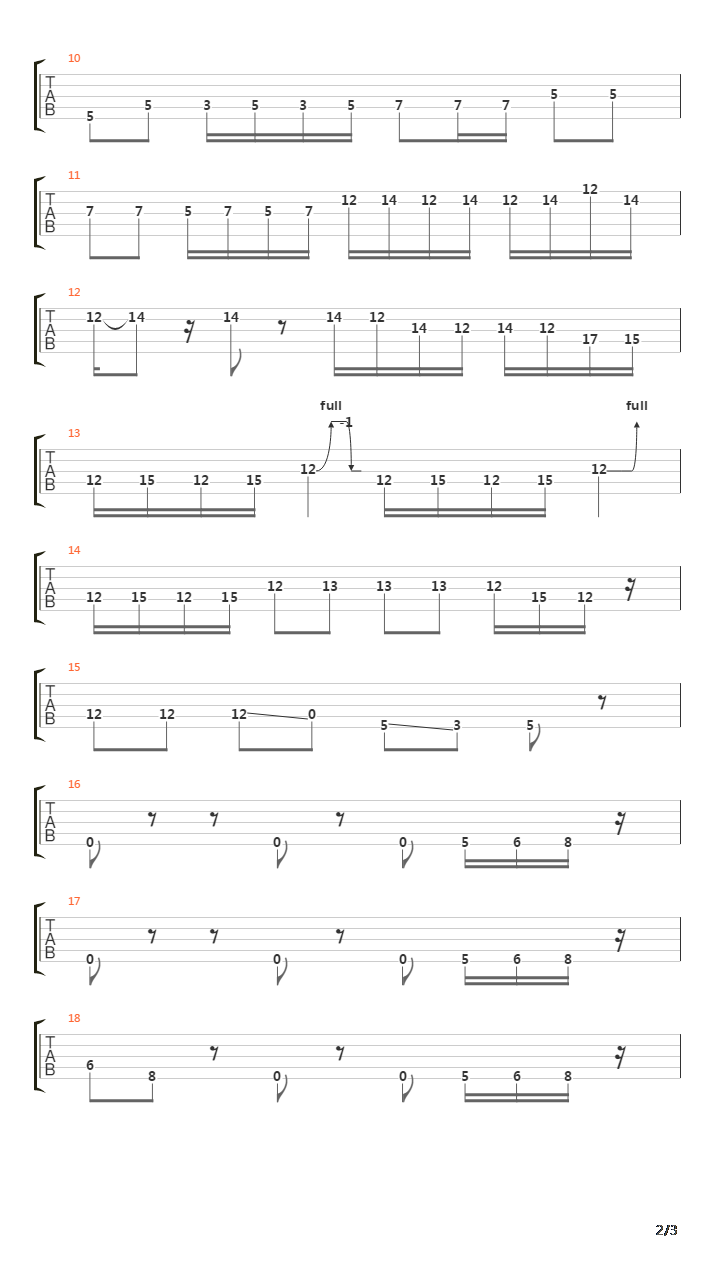 For Whom The Bell Tolls (Rob Trujillo Bass Solo)吉他谱