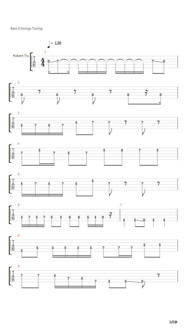 For Whom The Bell Tolls吉他谱