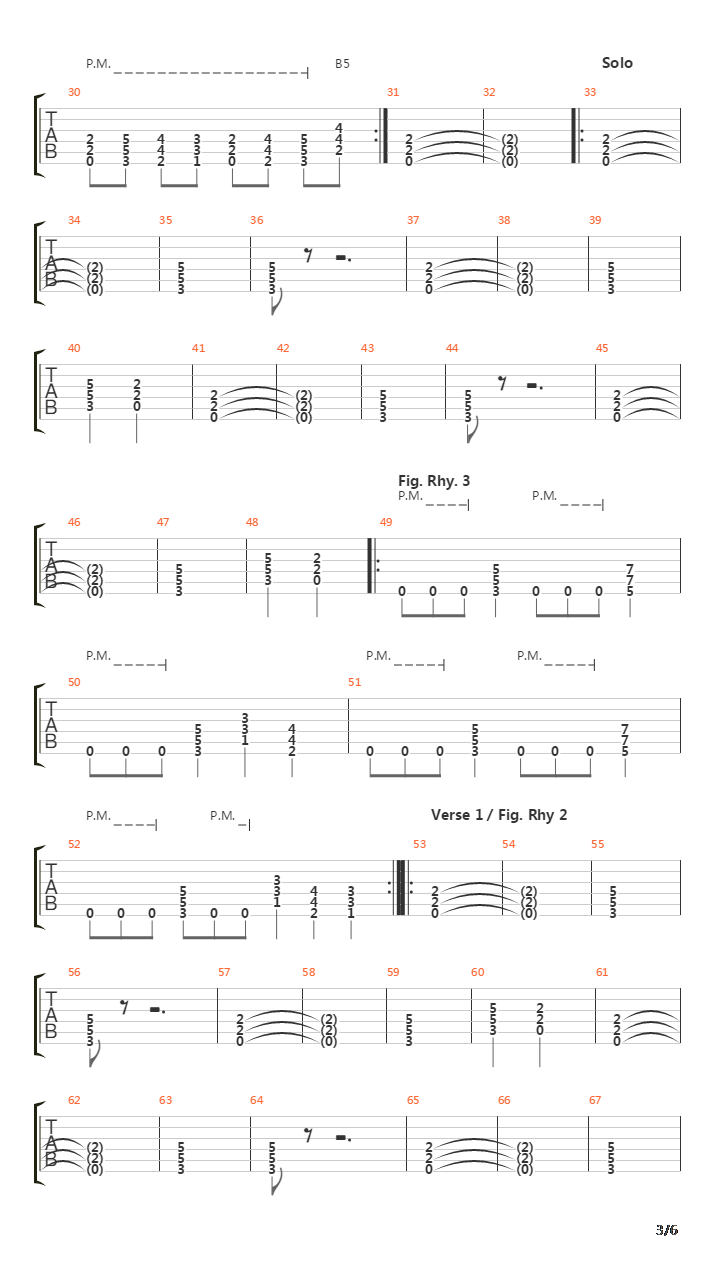 For Whom The Bell Tolls吉他谱