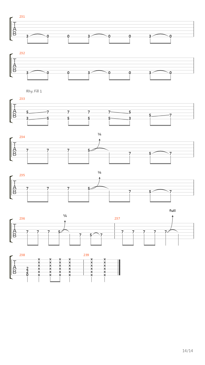 Fuel吉他谱