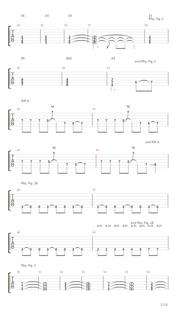 Fuel吉他谱