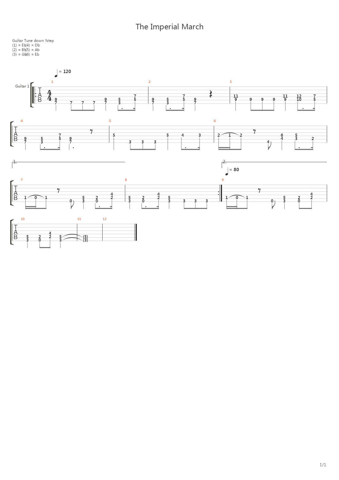 Imperial March吉他谱