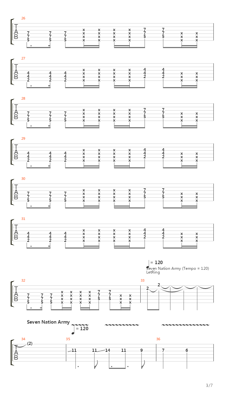 Instrumental Tribute (20 Years Of MTV)吉他谱