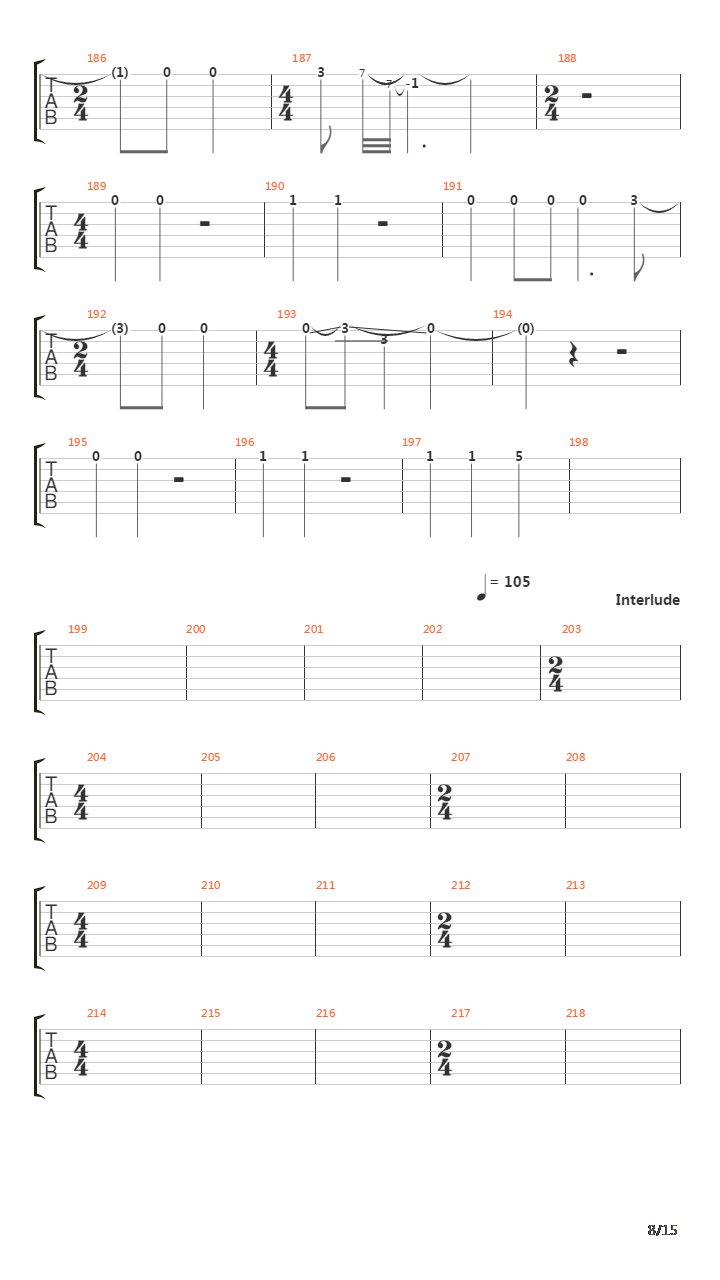 Master Of Puppets (S&amp;M)吉他谱