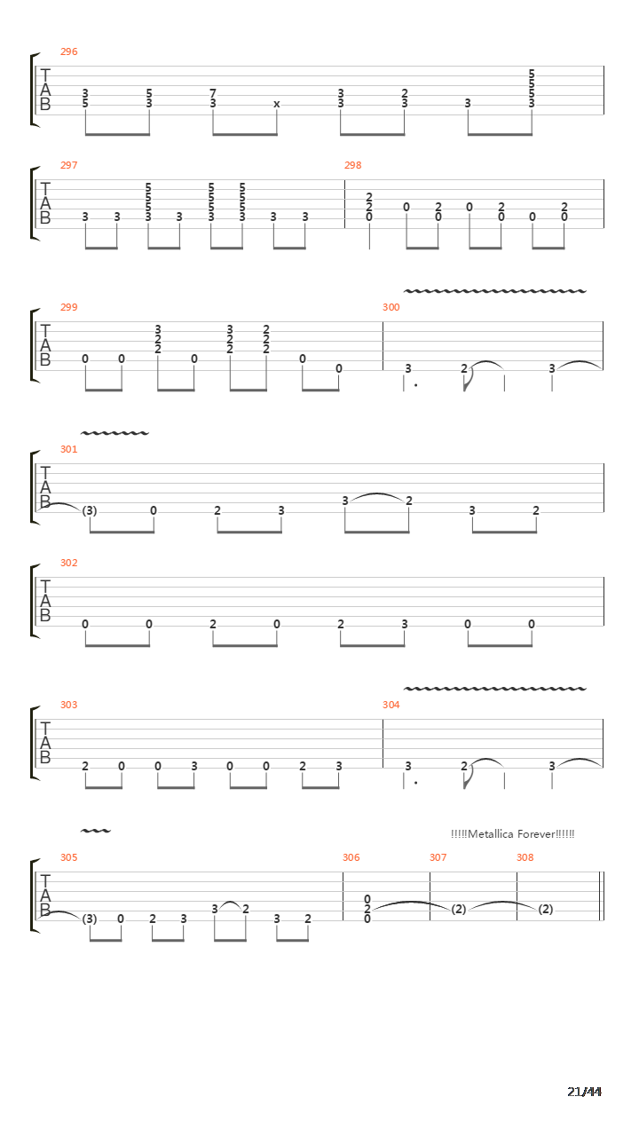 Metallica Extreme Solos吉他谱