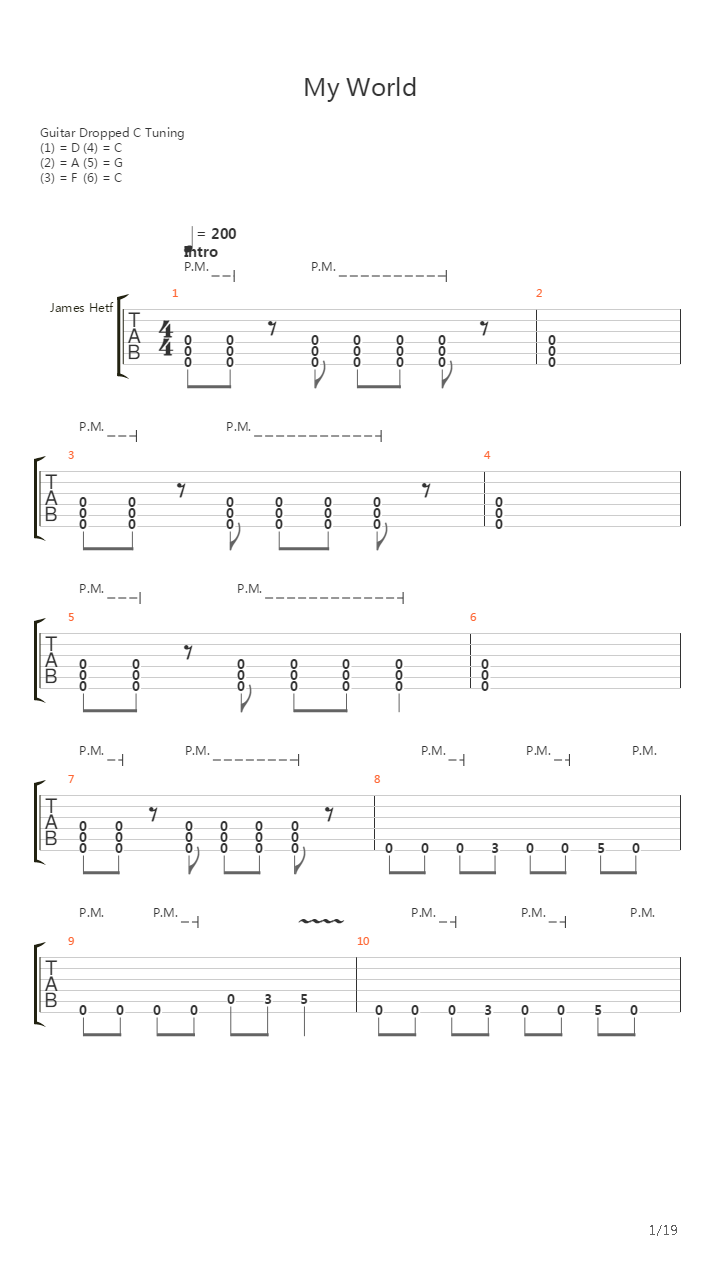 My World吉他谱