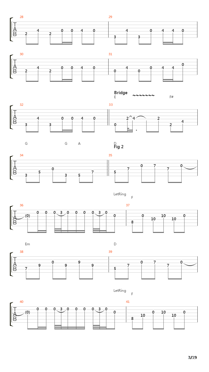 One吉他谱