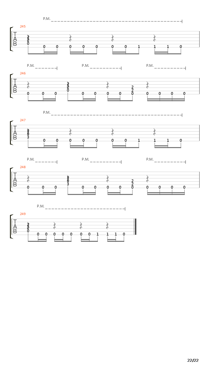 Orion吉他谱