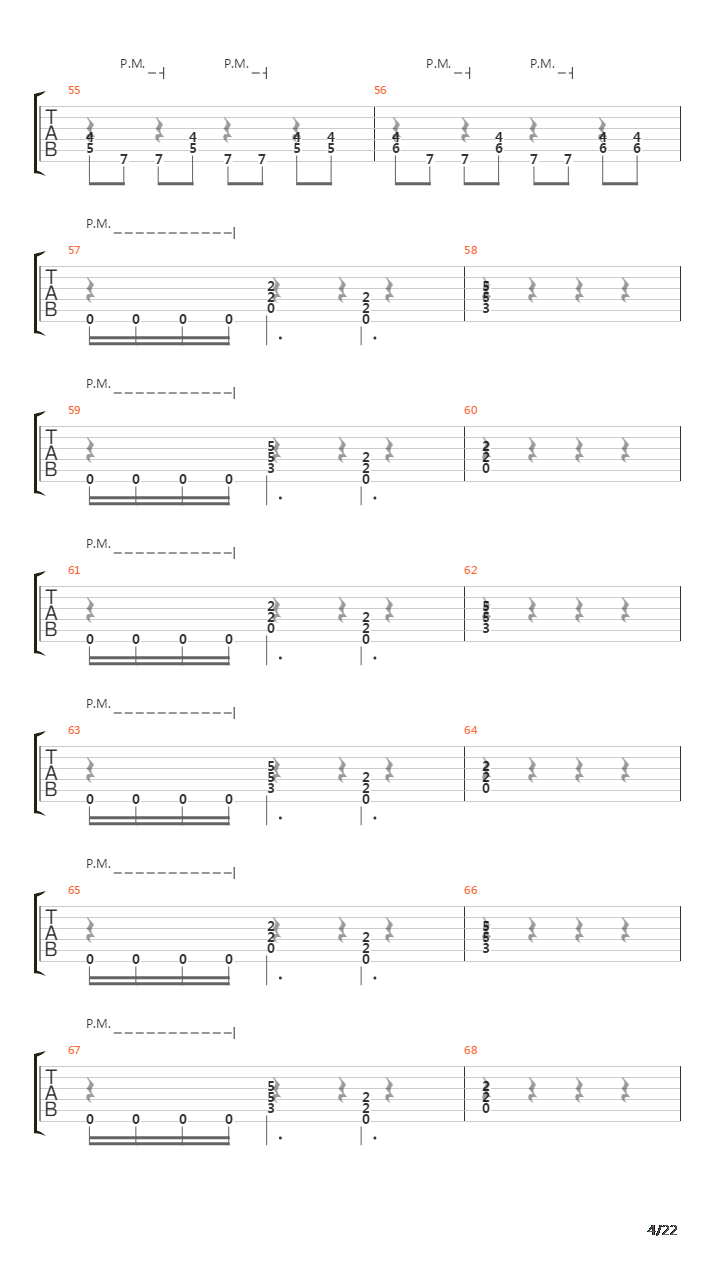 Orion吉他谱