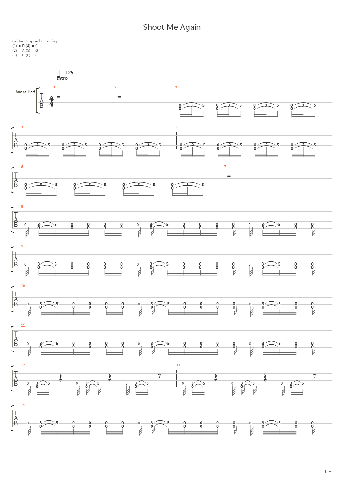 Shoot Me Again吉他谱