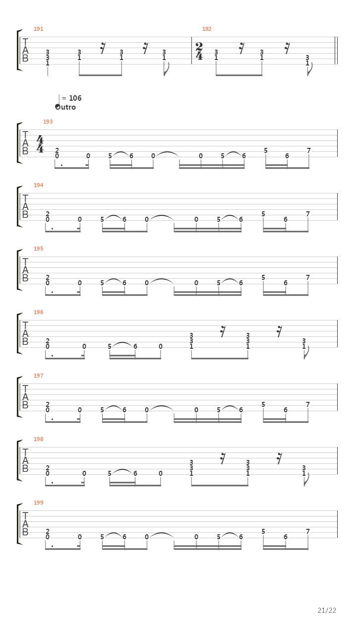 The End Of The Line吉他谱