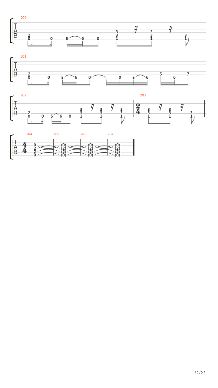 The End Of The Line吉他谱