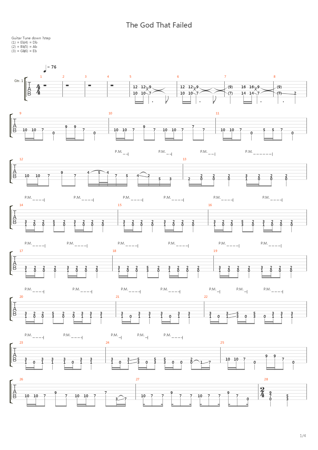 The God That Failed吉他谱