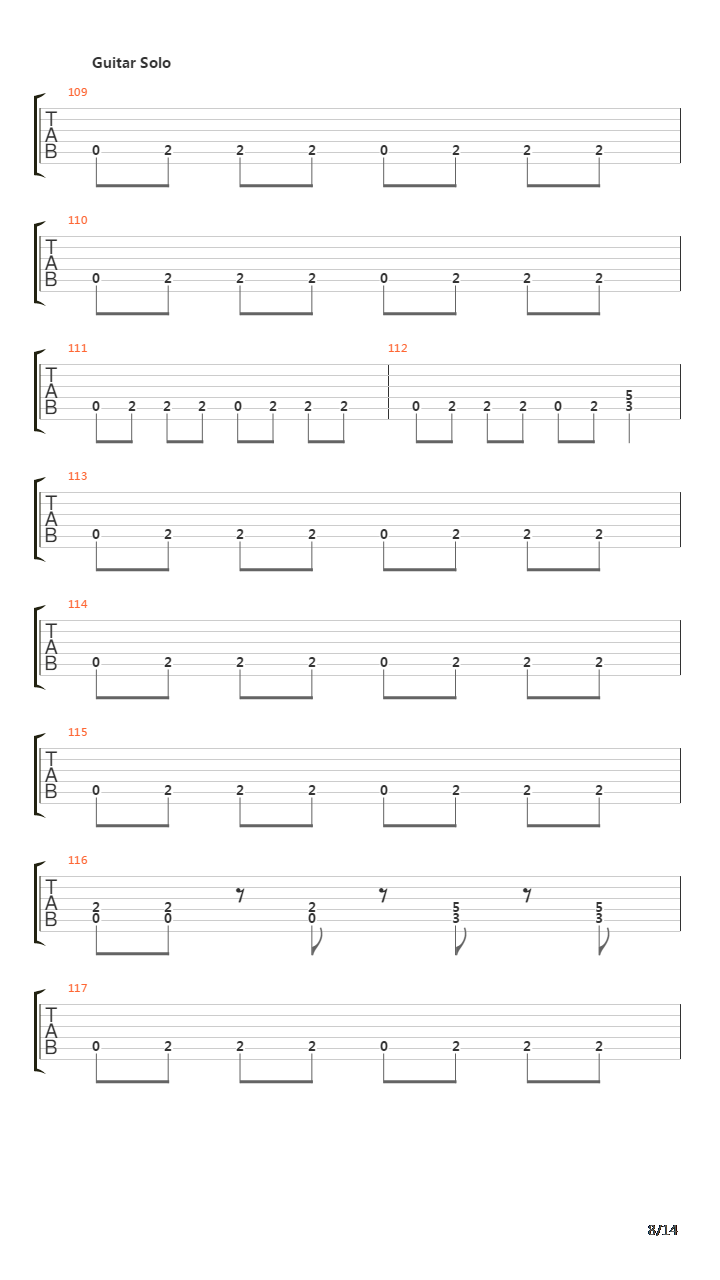 Through The Never吉他谱