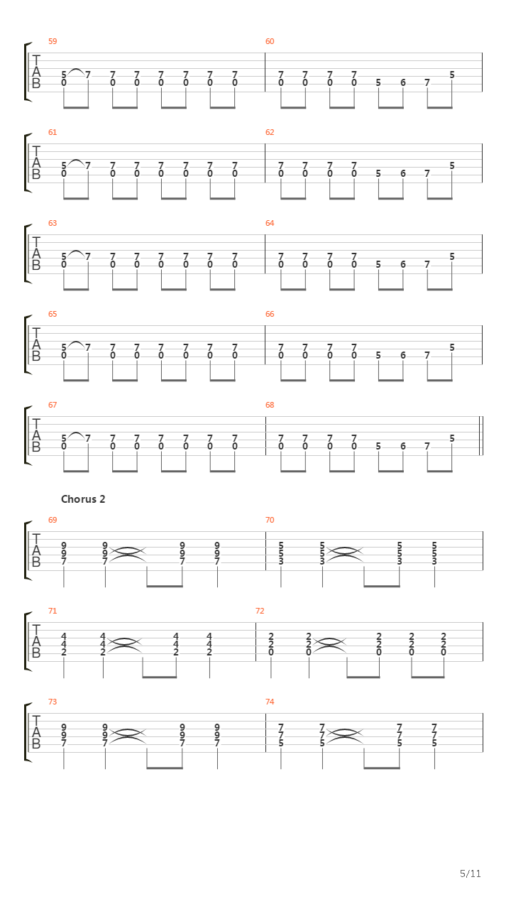 Too Late Too Late吉他谱