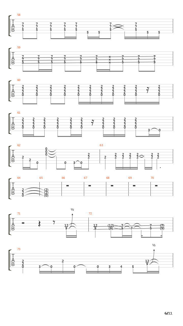 Turn the page吉他谱