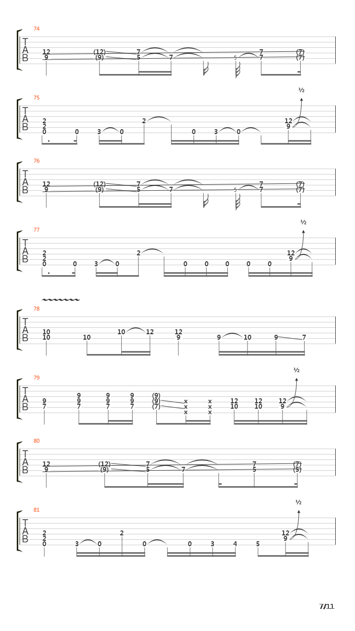 Turn the page吉他谱