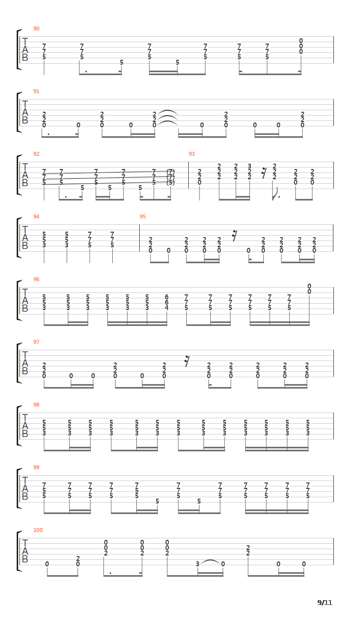 Turn the page吉他谱