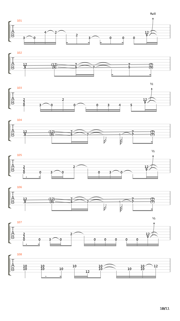 Turn the page吉他谱