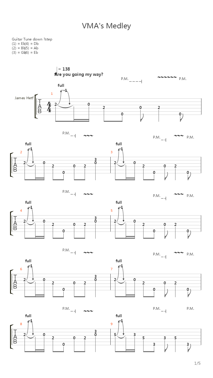 Vma's Medley吉他谱