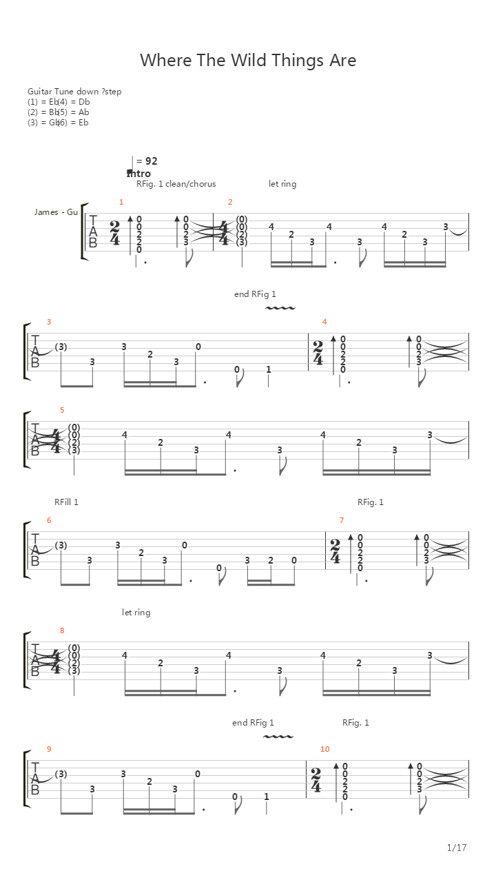 Where The Wild Things Are吉他谱
