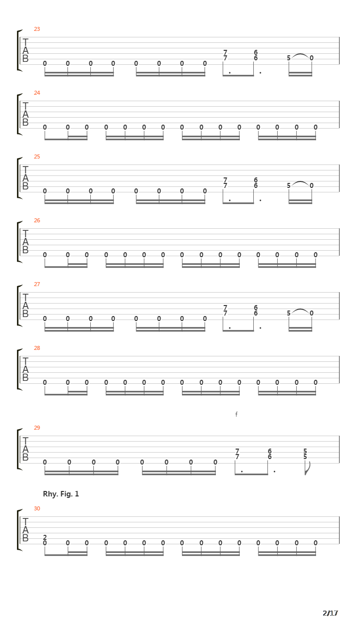Whiplash吉他谱