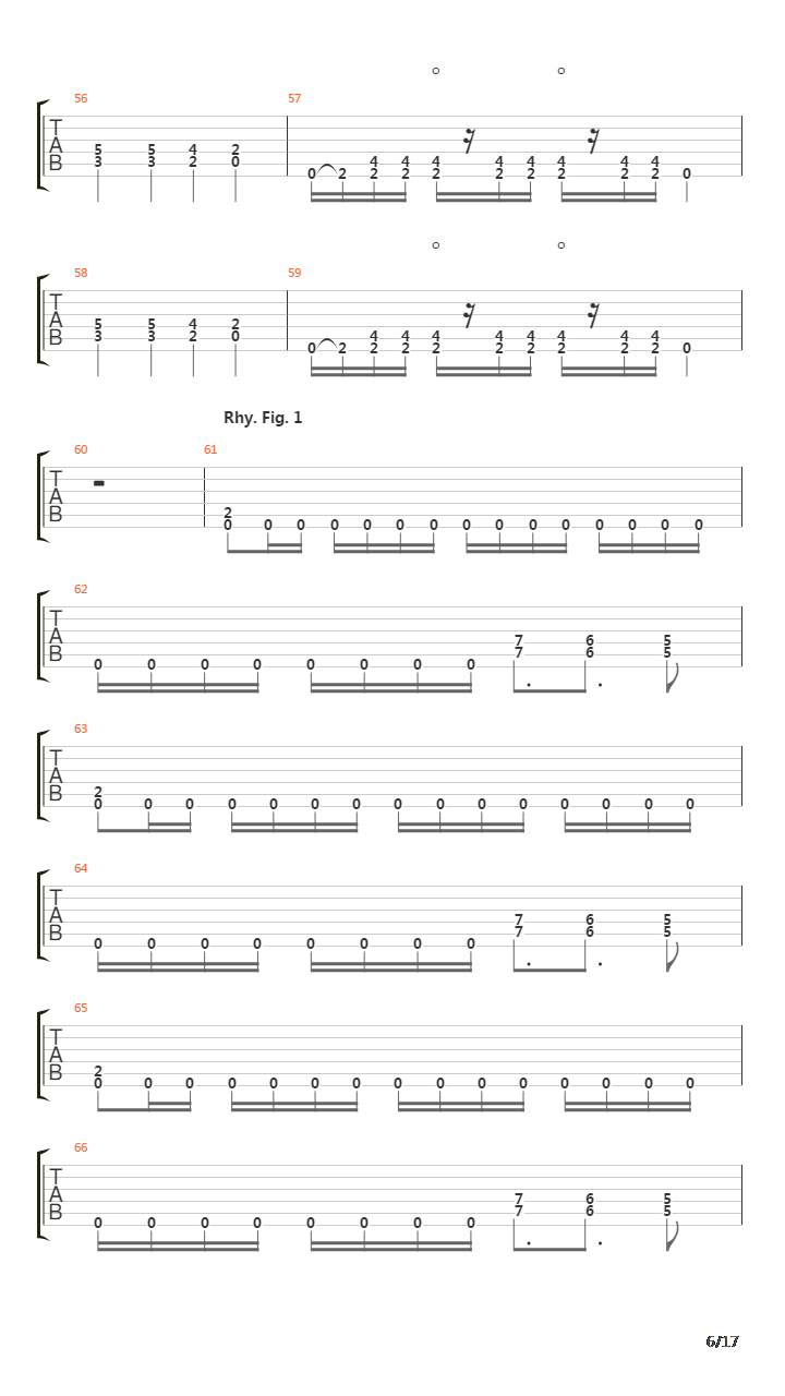Whiplash吉他谱