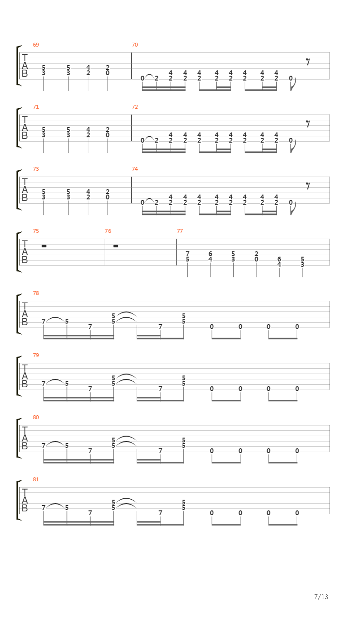 Wiplash吉他谱