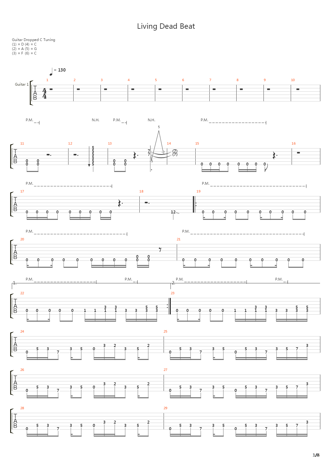 Living Dead Beat吉他谱