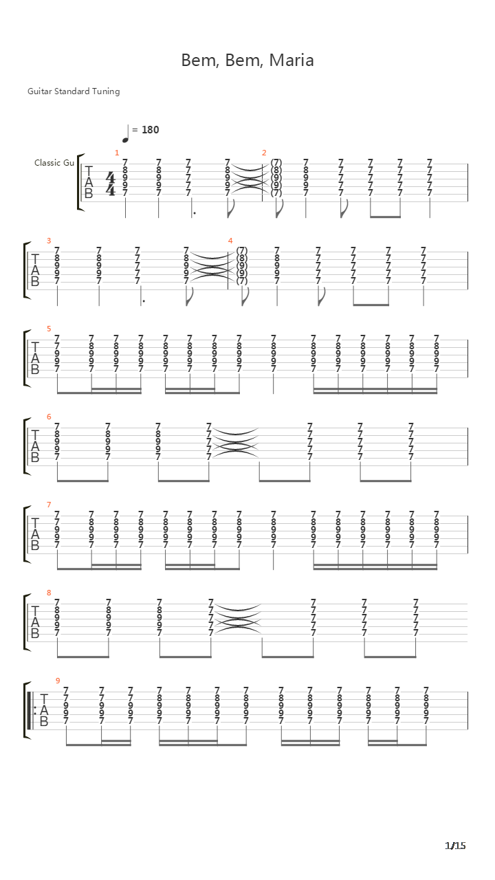 Bem Bem Maria吉他谱
