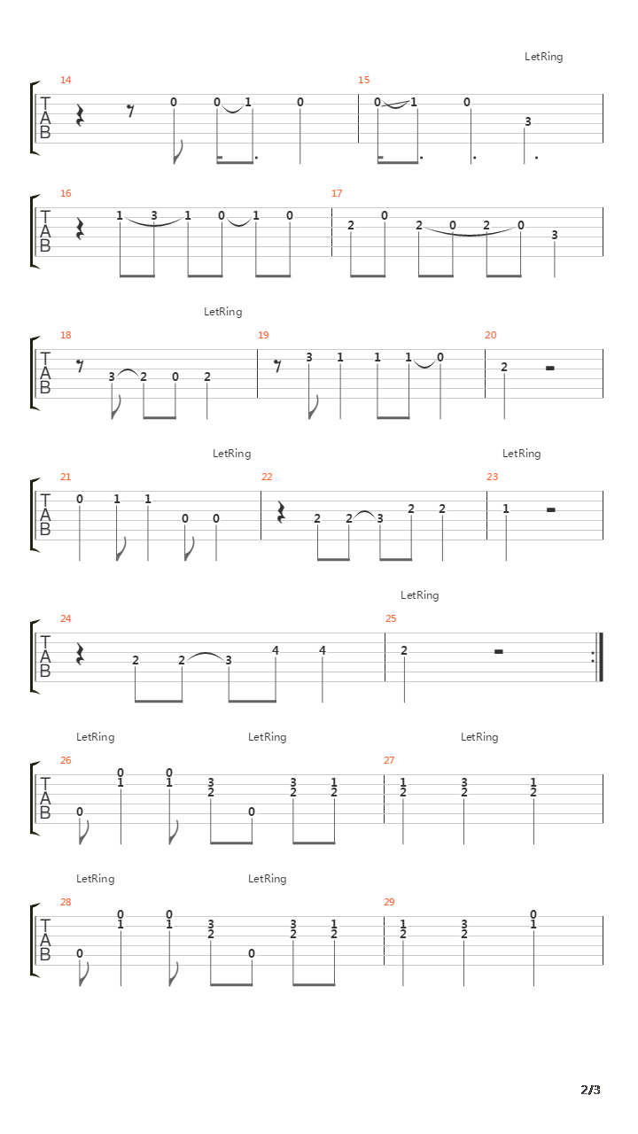 Feana吉他谱