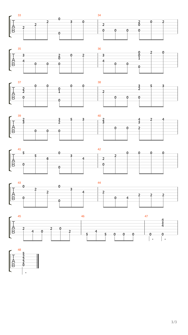 Etude吉他谱