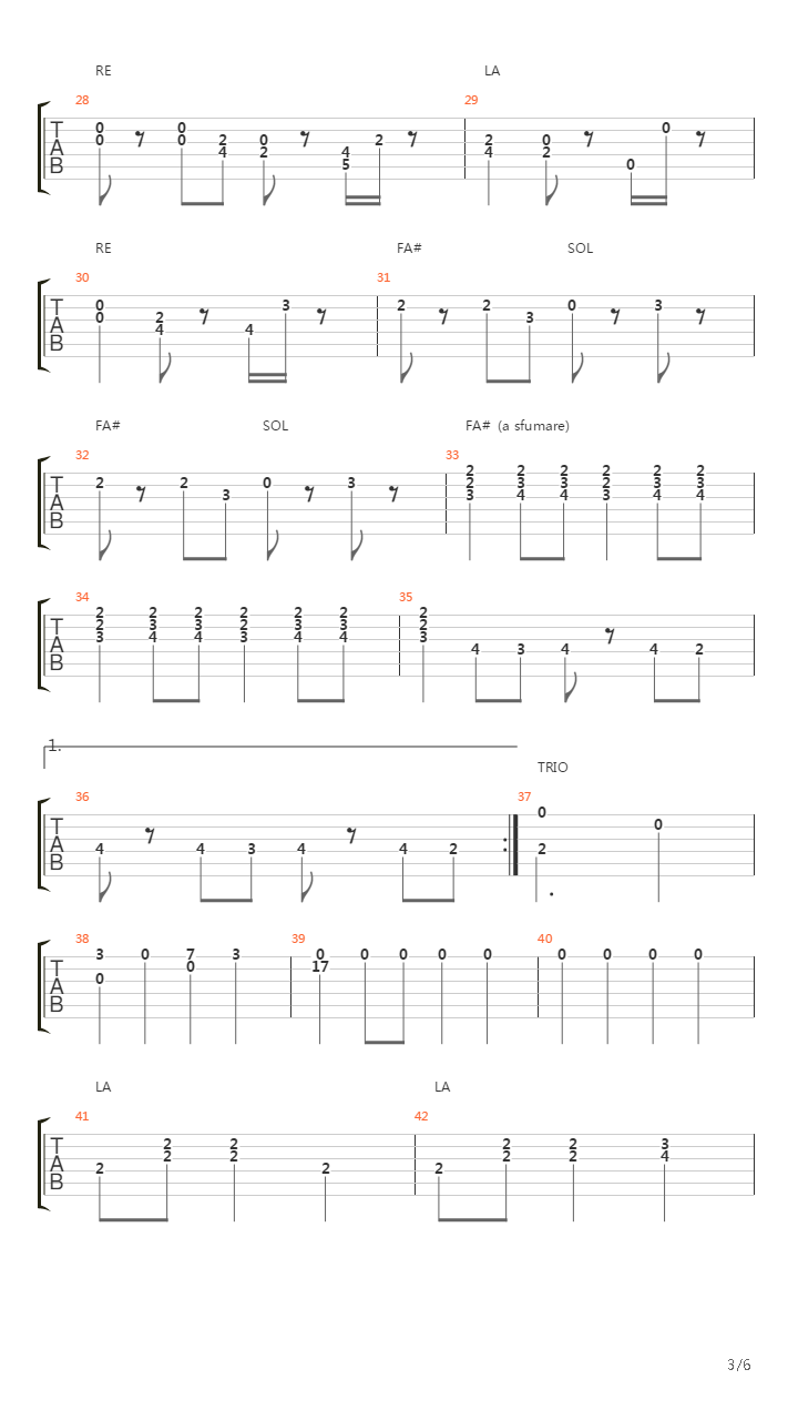 拉德斯基进行曲吉他谱