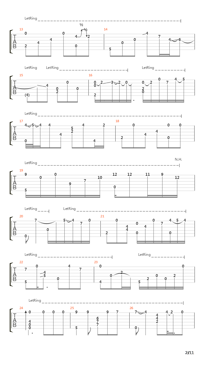 Wu wei(无为)吉他谱