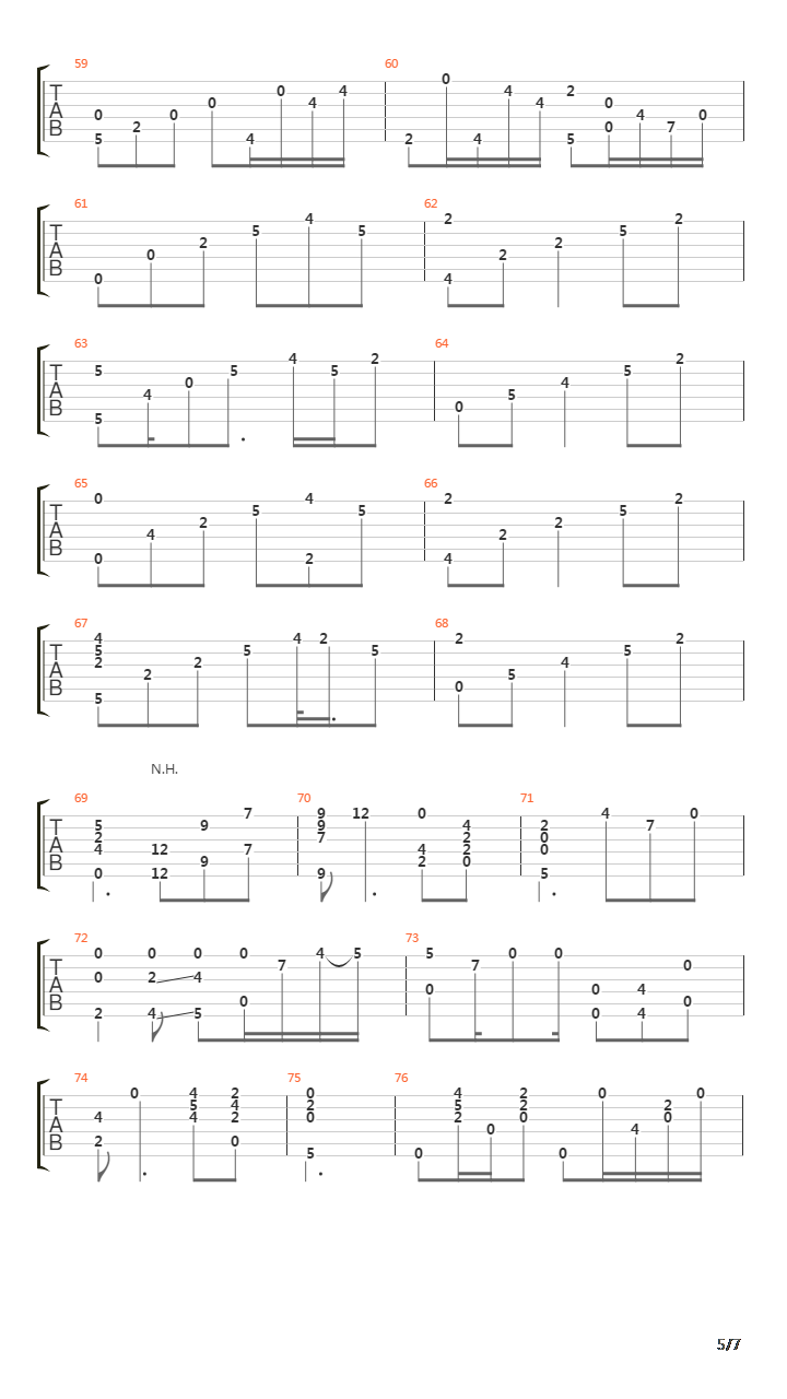 Wu wei(无为)吉他谱