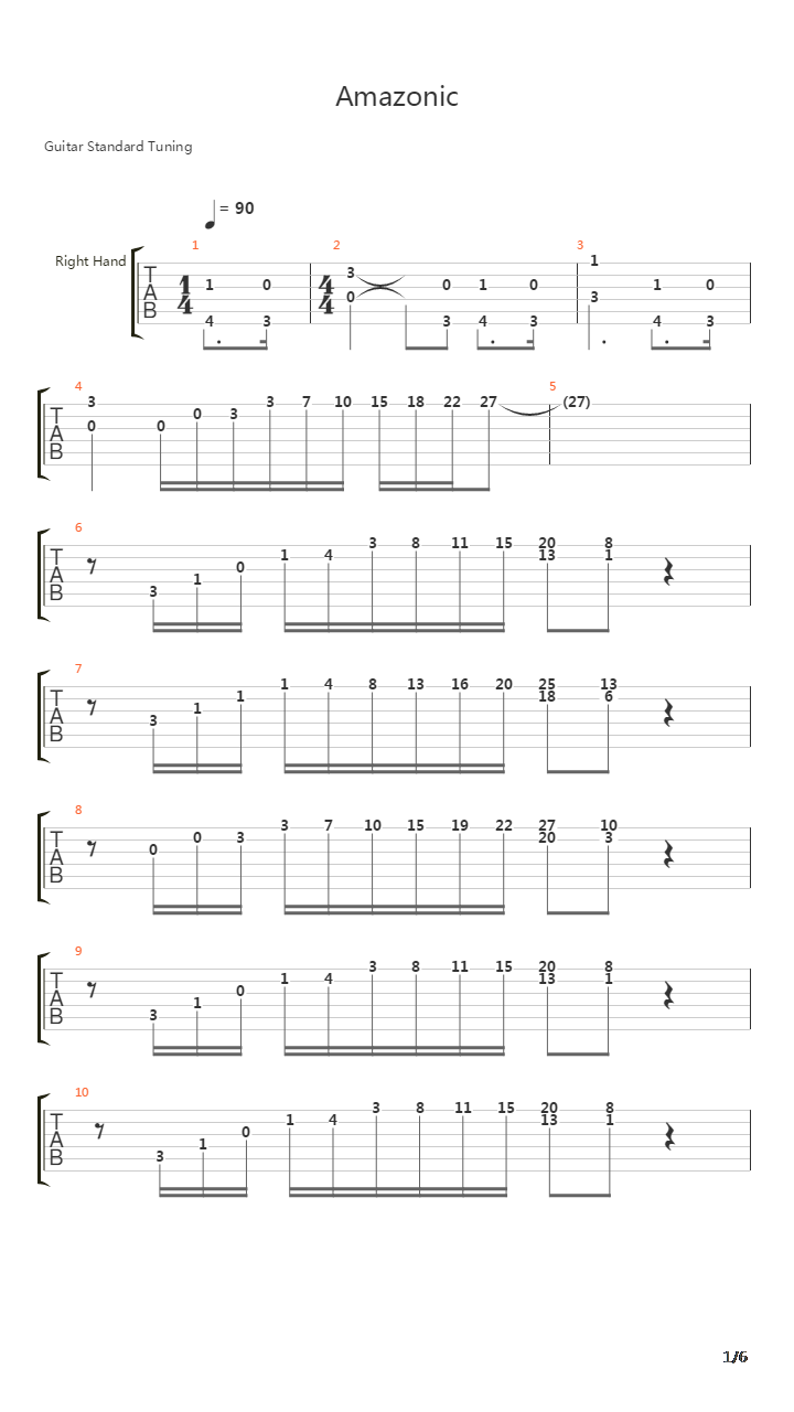 Amazonic吉他谱