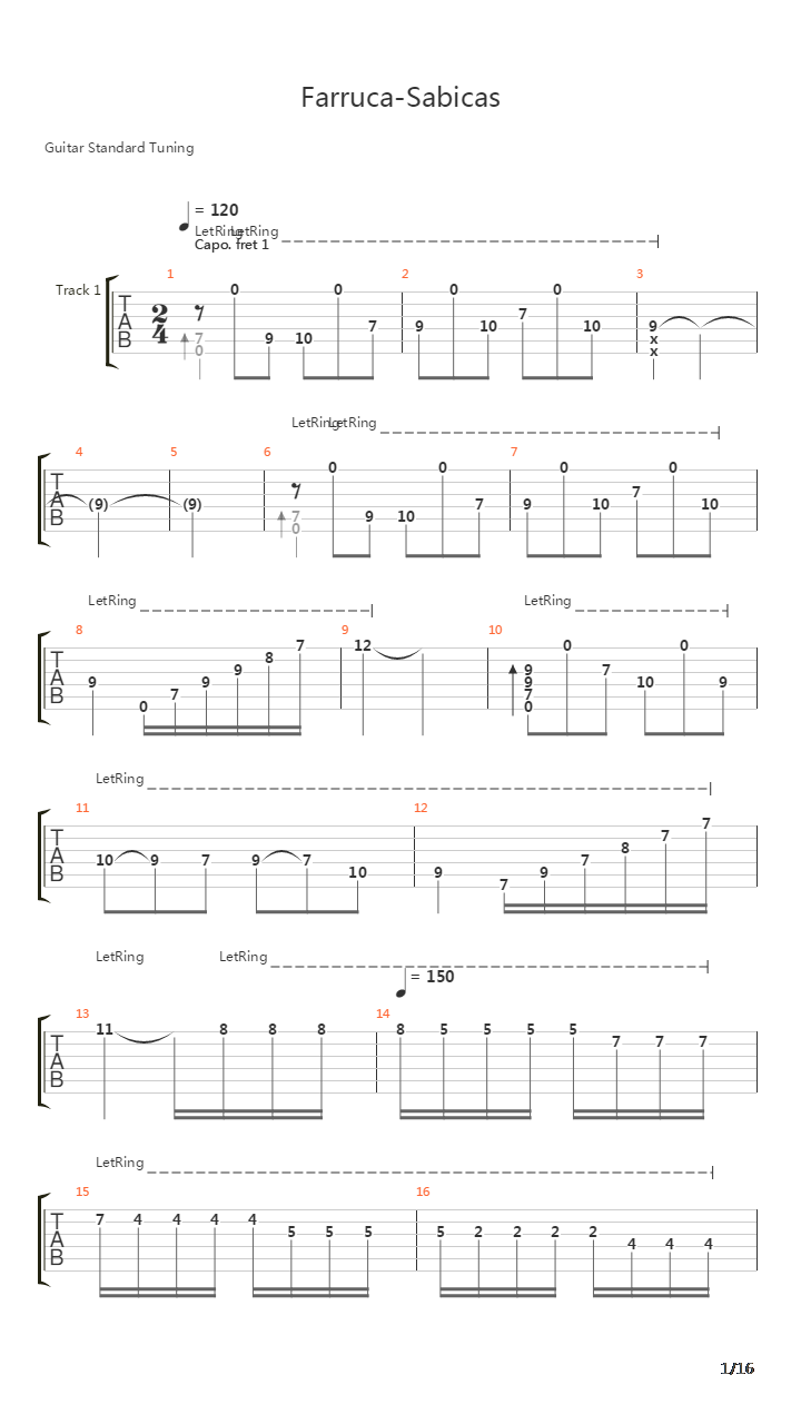 Farruca吉他谱