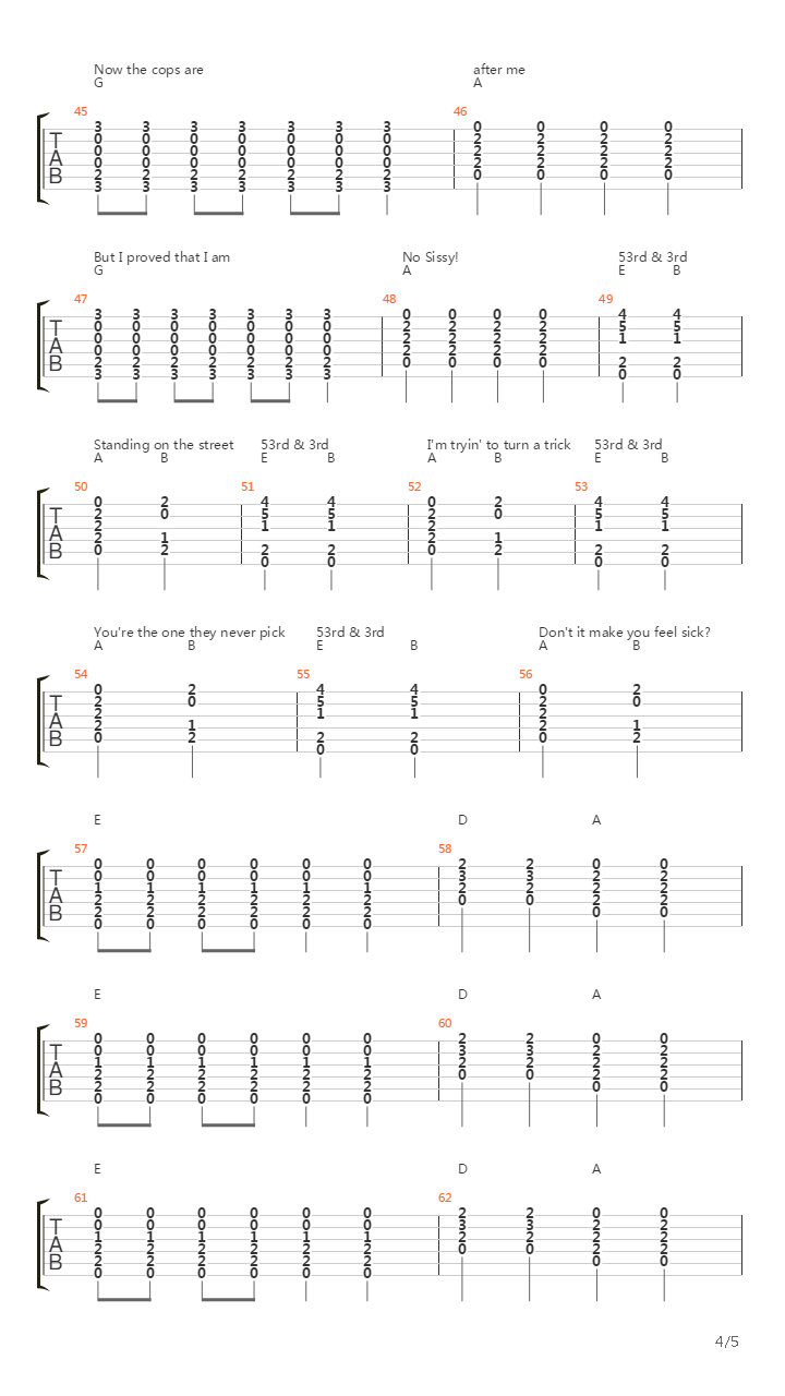 53rd And 3rd吉他谱