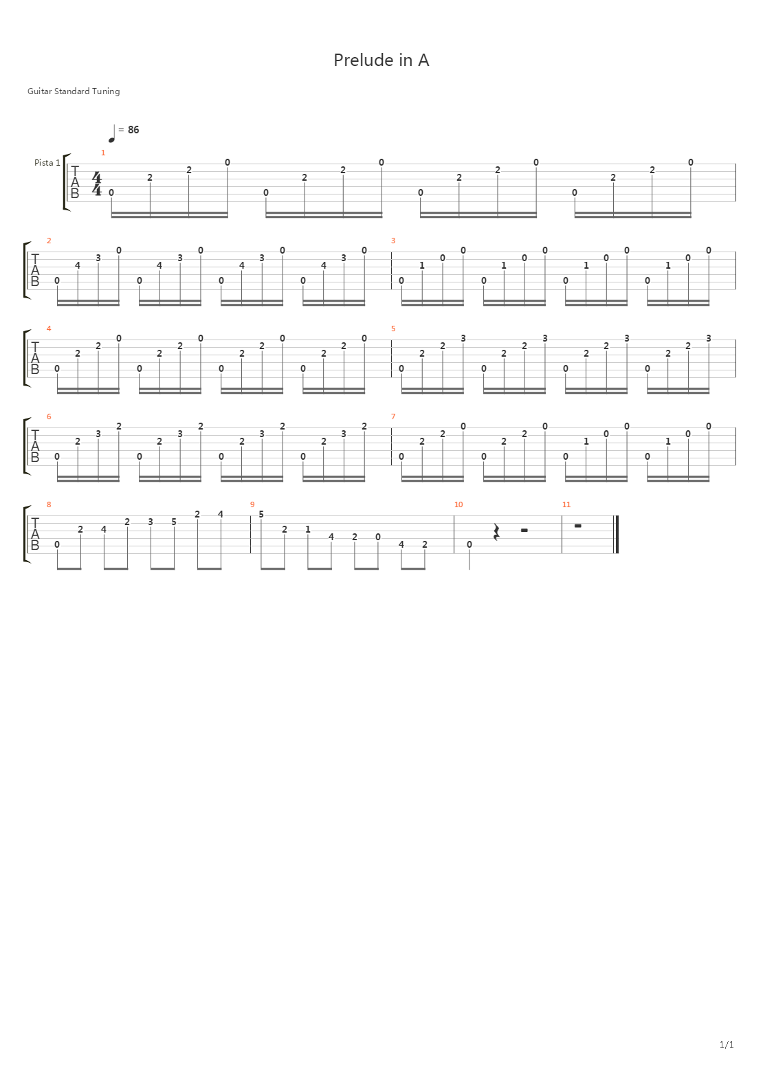 Prelude吉他谱