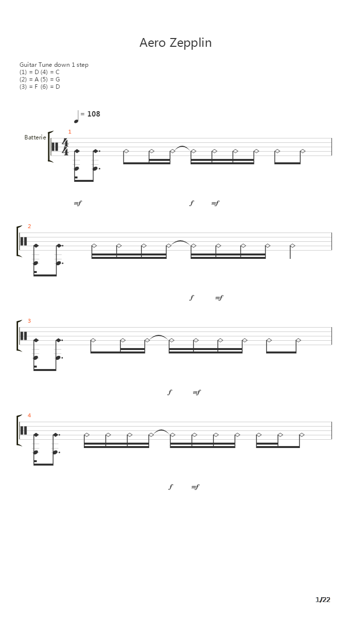 Aero Zeppelin吉他谱