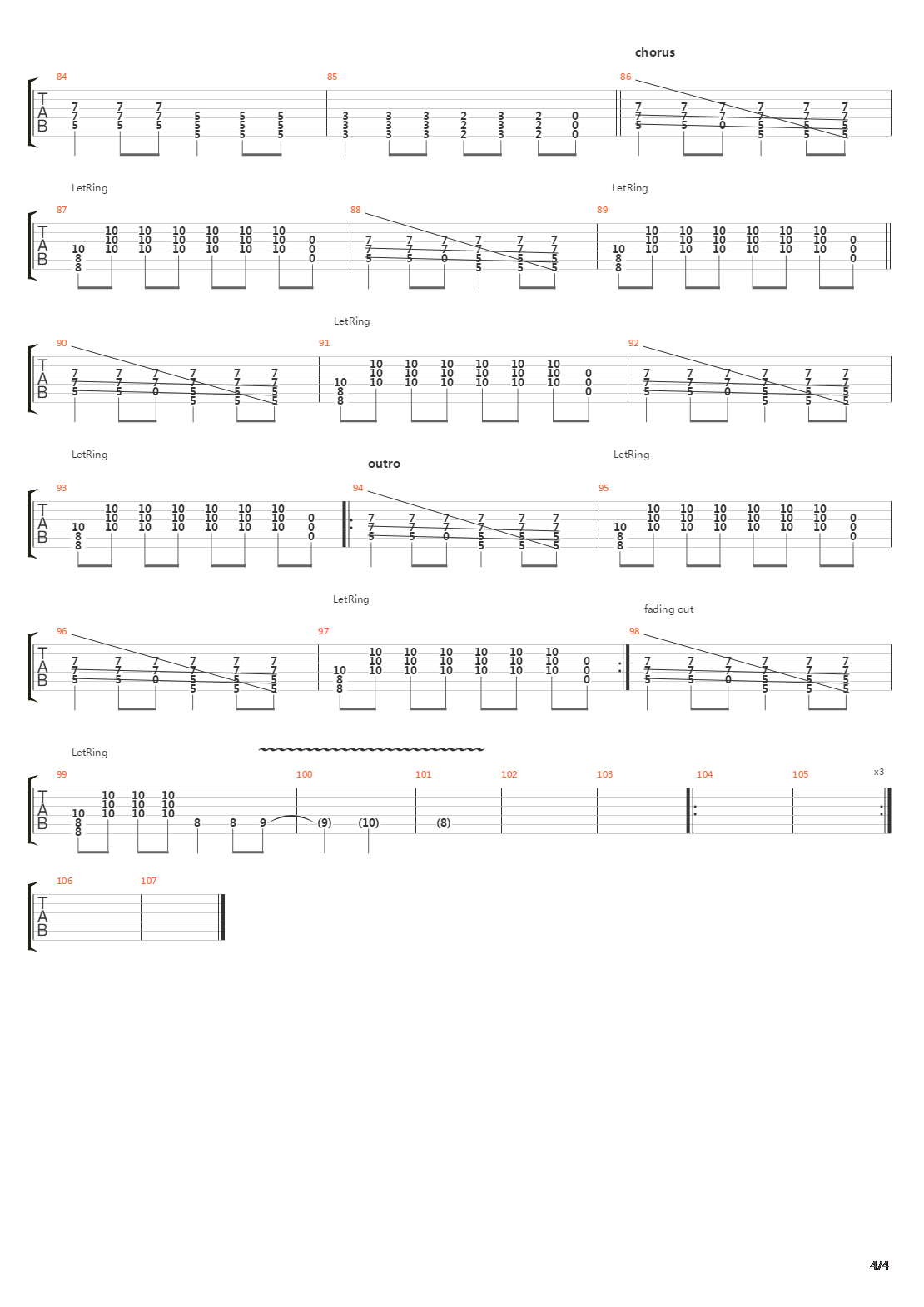 On a Plain吉他谱