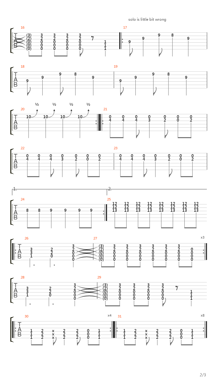 Stain吉他谱