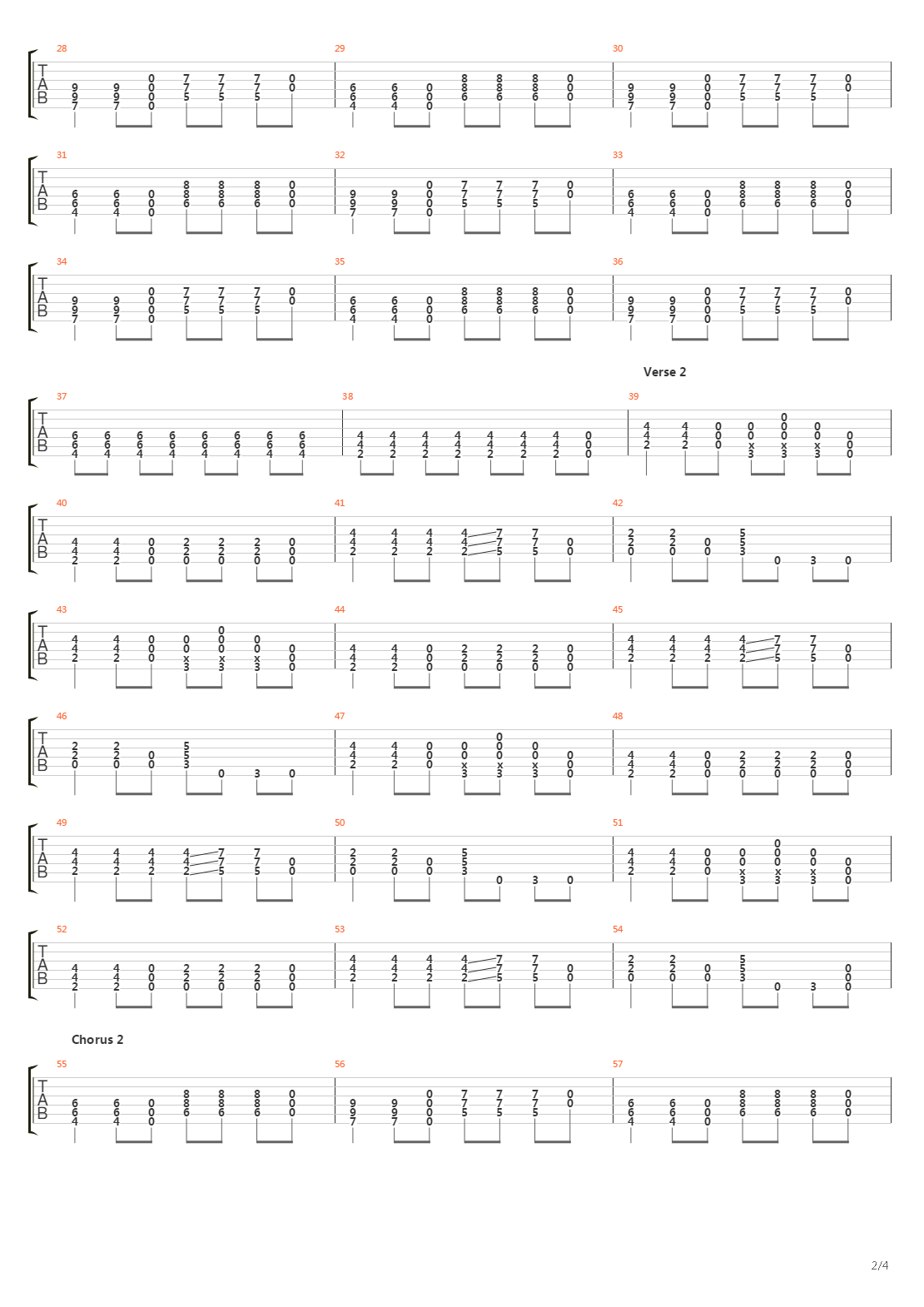 Verse Chorus Verse吉他谱