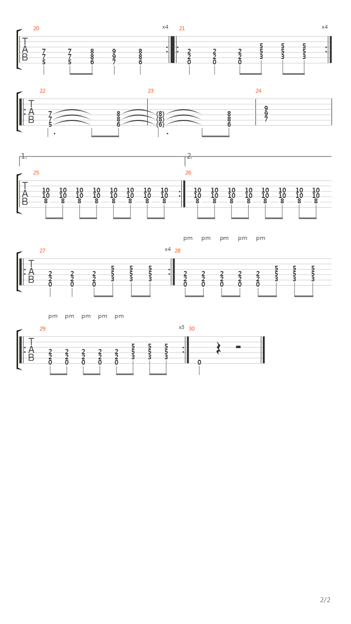 Downer吉他谱